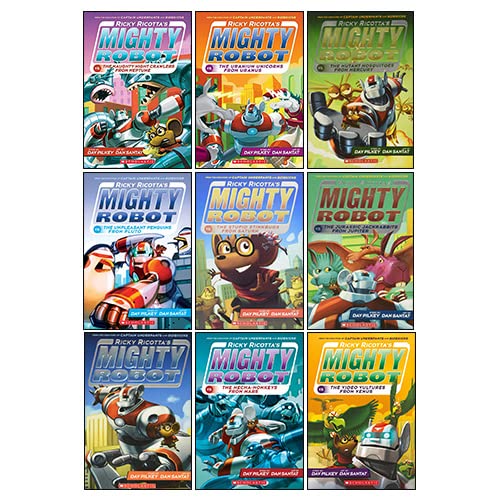 Ricky Ricotta's Mighty Robot Series 9 Books Collection Set By Dav Pilkey Books