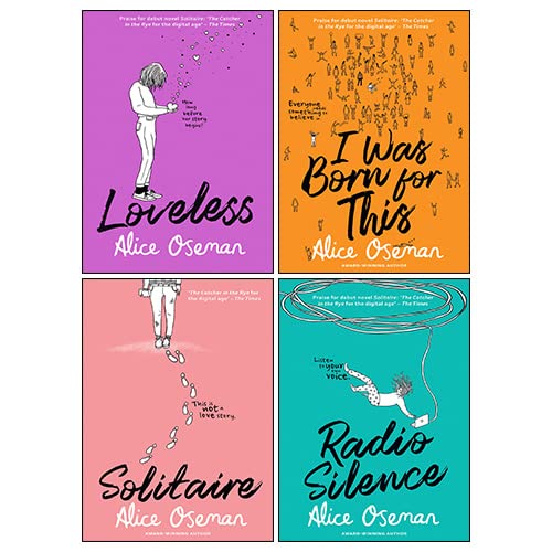 Alice Oseman 4 Books Collection Set (Solitaire, Radio Silence, I Was Born For This, Loveless) Fiction