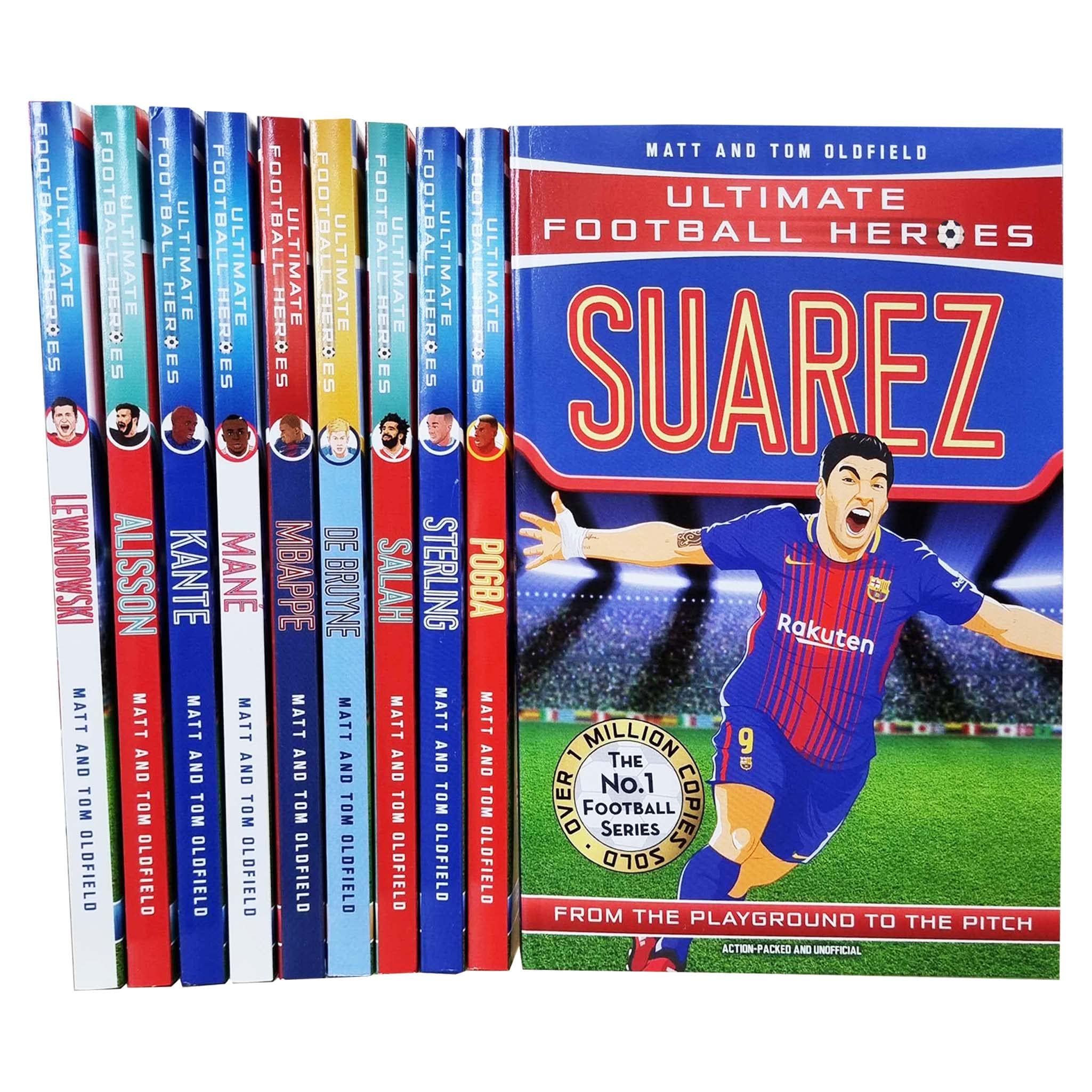 Dino Books Ltd Ultimate Football Heroes Serie 2 von Matt & Tom Oldfield 10-Bücher-Sammlungsset (Suarez, Pogba, Sterling, Salah, De Bruyne, Mbappe, Mane, Kante, Alisson & Lewandowski) Books