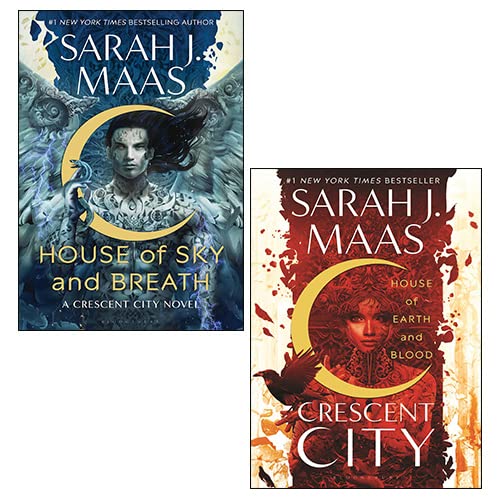 Crescent City Series 2 Books Collection Set By Sarah J. Maas (House of Sky and Breath , House of Earth and Blood) Urban Fantasy