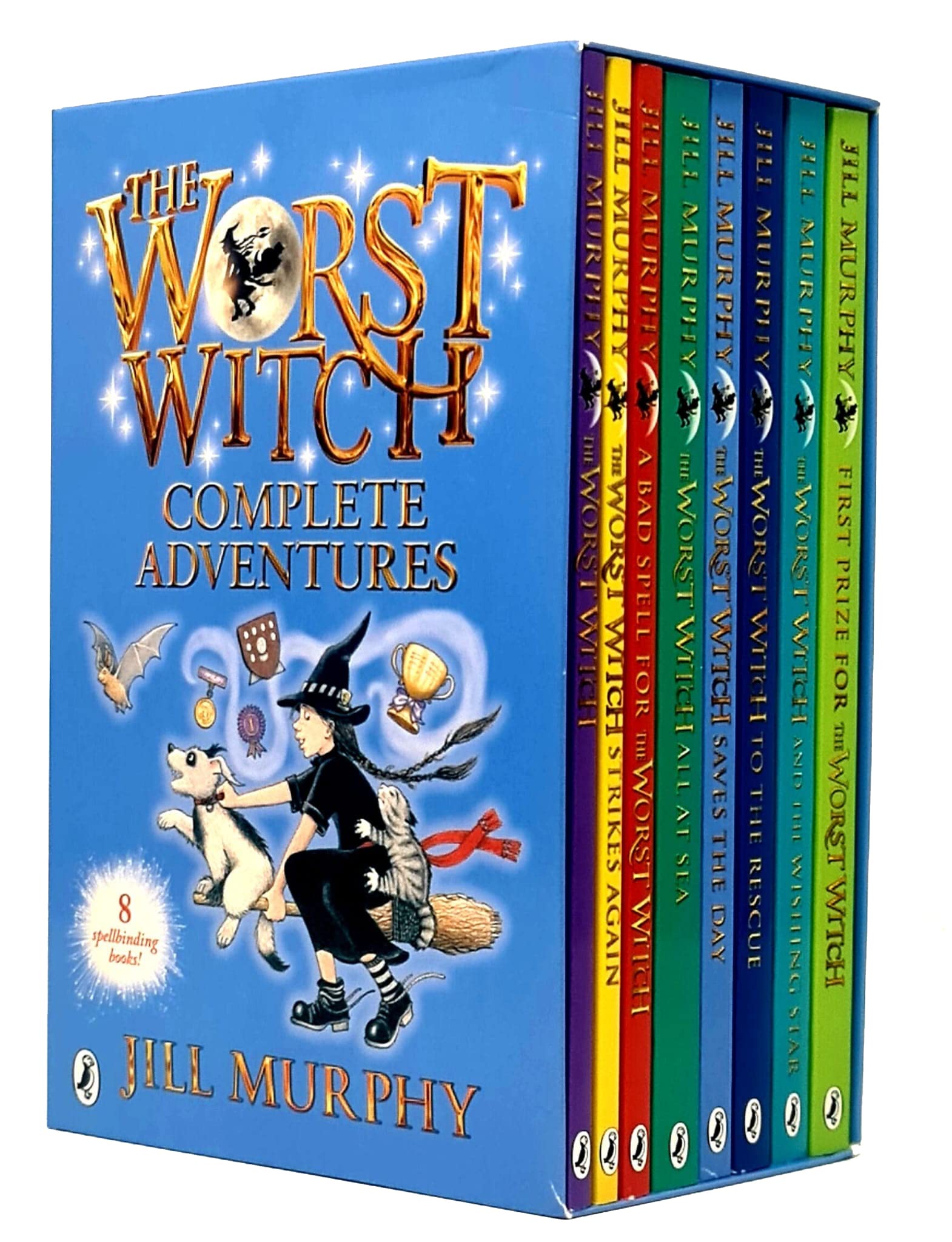 The Worst Witch Complete Adventures Collection 8 Books Box Set By Jill Murphy( Worst Witch, To the Rescue, Strikes Again, All at Sea , A Bad Spell, Witch and The Wishing Star & First Prize) Horror & Creepy