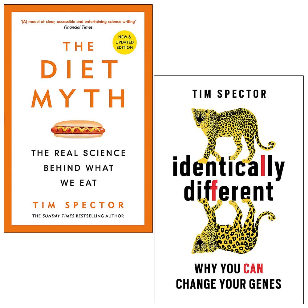 Professor Tim Spector 2-Bücher-Sammlungsset (The Diet Myth & Identically Different) Suspense & Thrillers
