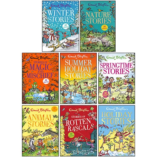 Bumper Short Story 8 Books Collection Set By Enid Blyton Including Over 200 Stories (Animal, Nature, Springtime, Summer, Magic and Mischief, Winter, Rotten Rascals & Holiday Stories) Books