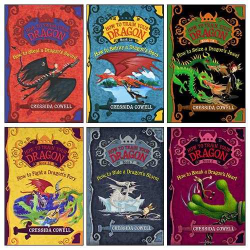 How to Train Your Dragon Series (7-12) Collection 6 Books Set By Cressida Cowell (How to Ride a Dragon's Storm, How to Break a Dragon's Heart, How to Steal a Dragon's Sword, How to Seize a Dragon's Jewel, How to Betray a Dragon's Hero, How to Fight a D... Books