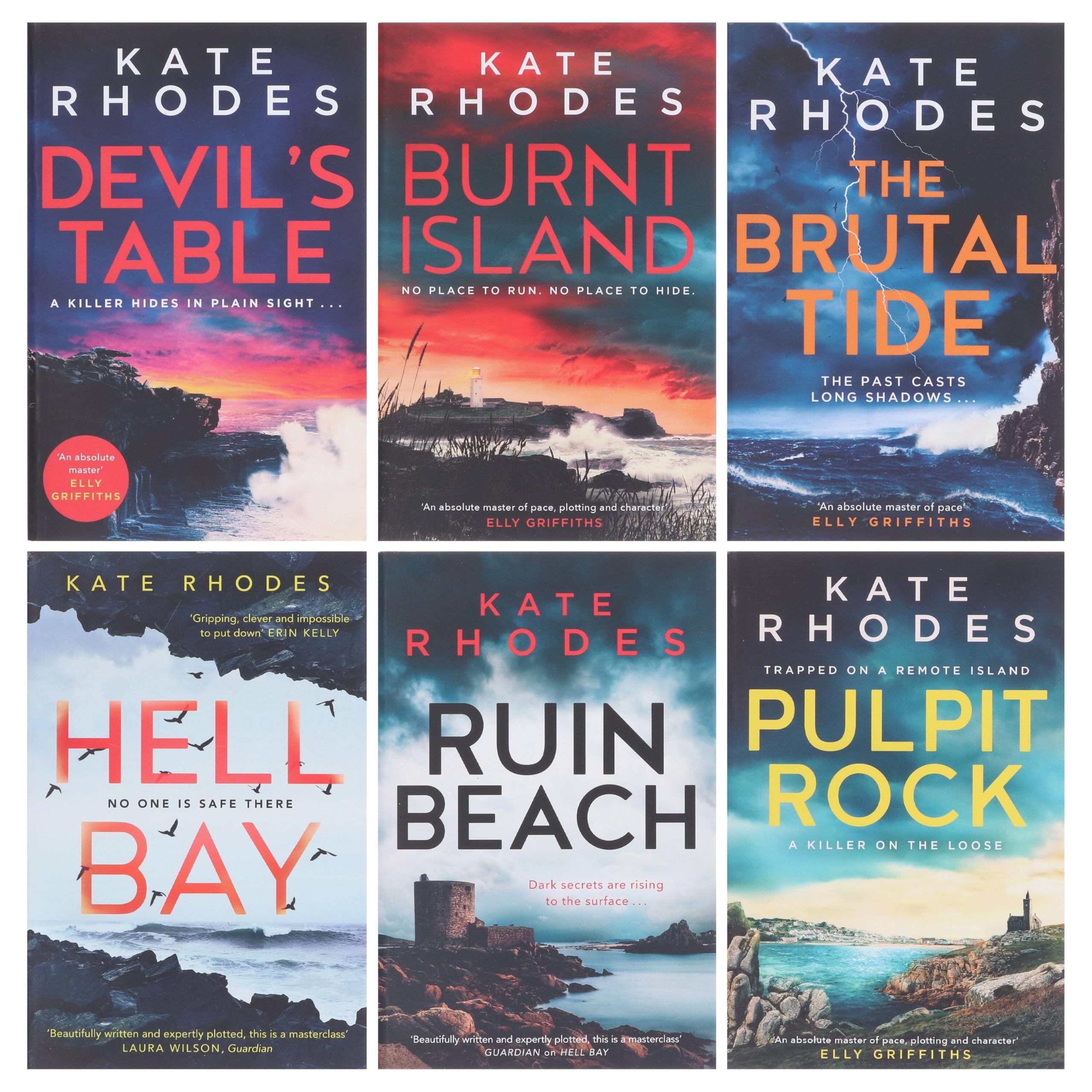 Kate Rhodes Ben Kitto Series Collection 5 Books Set (Hell Bay, Ruin Beach, Burnt Island, Pulpit Rock, Devil's Table) Detective & CSI