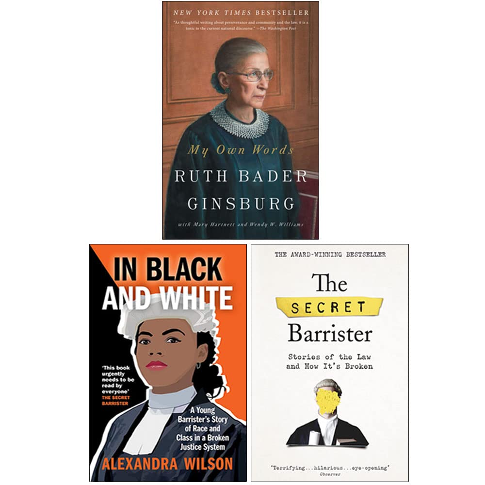 Mes propres mots, en noir et blanc, ensemble de collection de 3 livres The Secret Barrister book