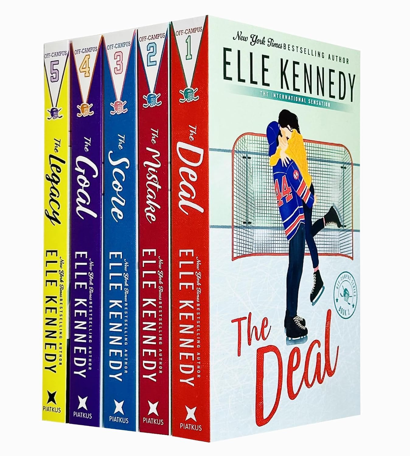 Elle Kennedy Off Campus Series 5 Books Collection Set (The Deal, Mistake, Score, Goal, Legacy) Contemporary literature