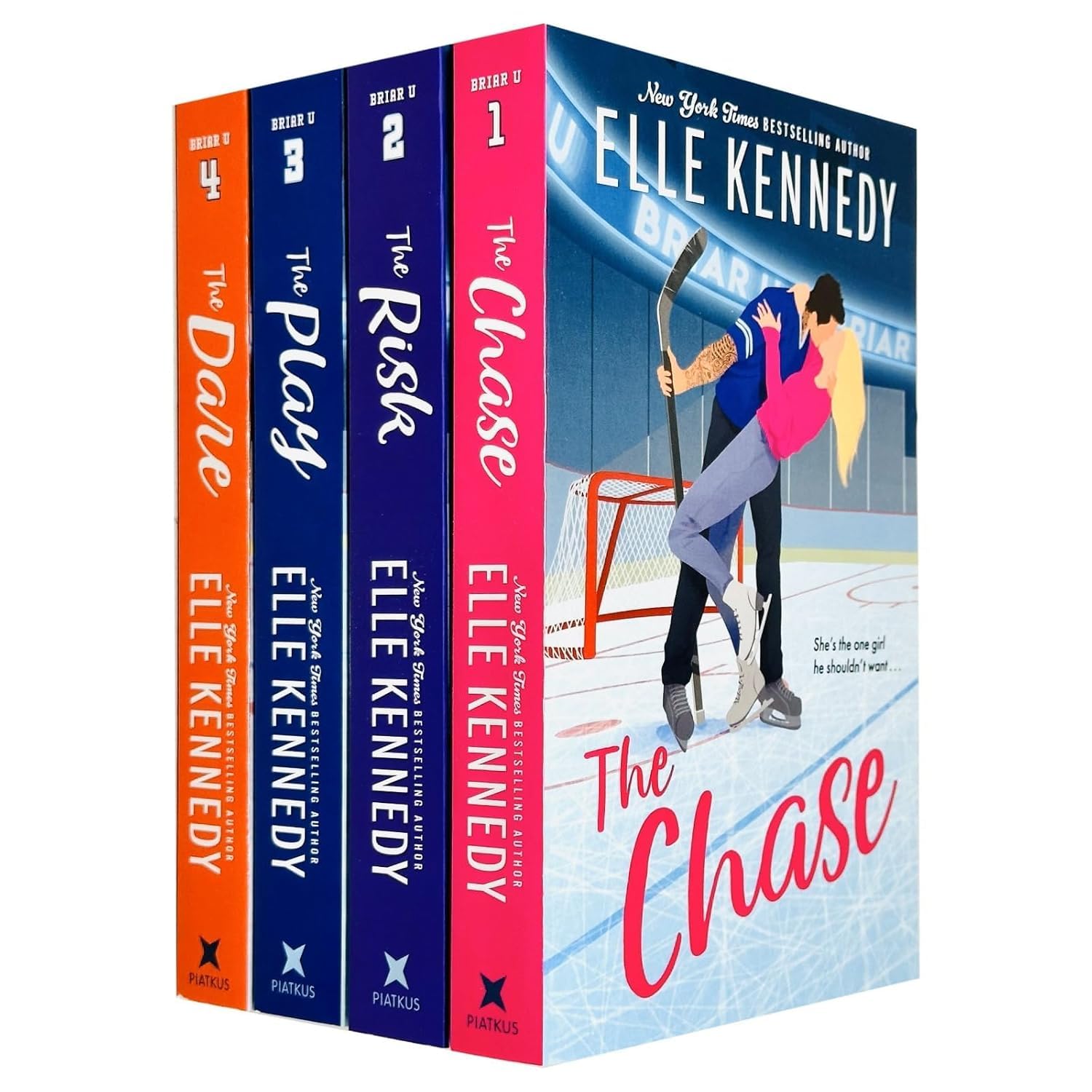 Briar U Series 4 Books Collection Set By Elle Kennedy (The Chase, The Risk, The Play, The Dare) - Elle Kennedy Contemporary Romance
