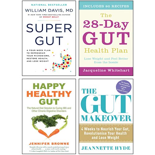 Super Gut, The 28-Day Gut Health Plan, Happy Healthy Gut, Gut Makeover 4 Books Collection Set Health, Nutrition & Fitness