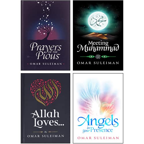 Omar Suleiman 4 Books Collection Set (Prayers of the Pious, Allah Loves, Angels in Your Presence & Meeting Muhammad) Religion & Esotericism