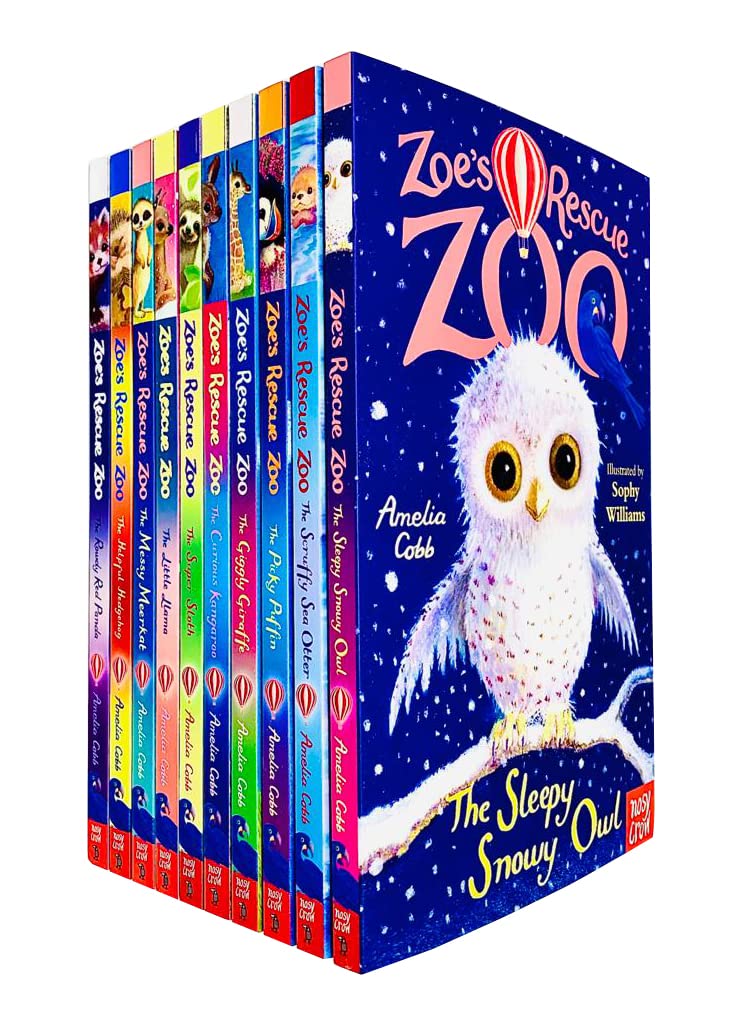 Zoes Rescue Zoo Series 2 Collection 10 Books Set By Amelia Cobb(The Sleepy Snowy Owl, The Scruffy Sea Otter, The Picky Puffin, The Giggly Giraffe, The Curious Kangaroo, The Super Sloth & More) Books
