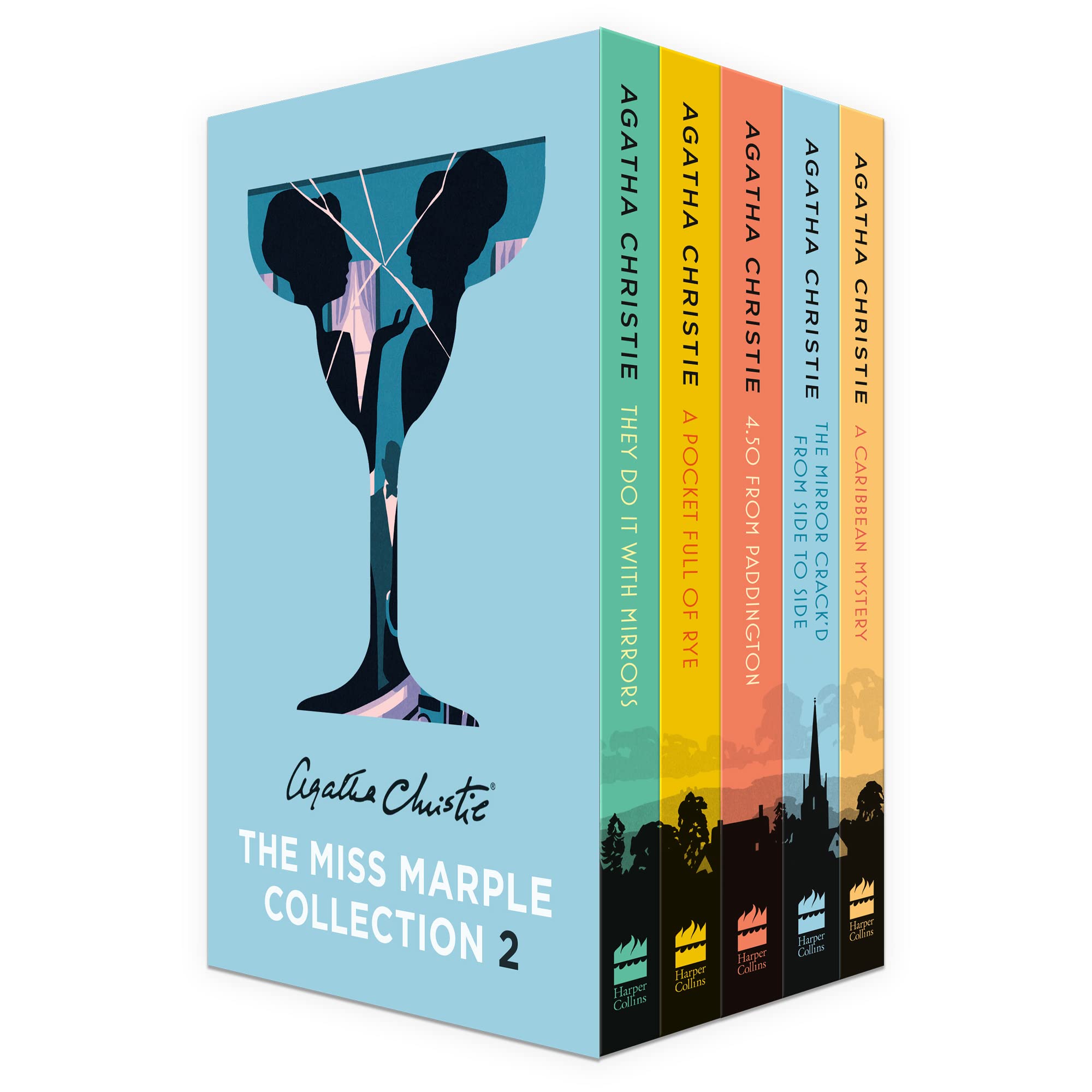 Miss Marple Mysteries Series Books 6 - 10 Collection Set by Agatha Christie (A Caribbean Mystery, The Mirror Crack’d From Side to Side, 4.50 from Paddington, A Pocket Full of Rye & More) Detective & CSI