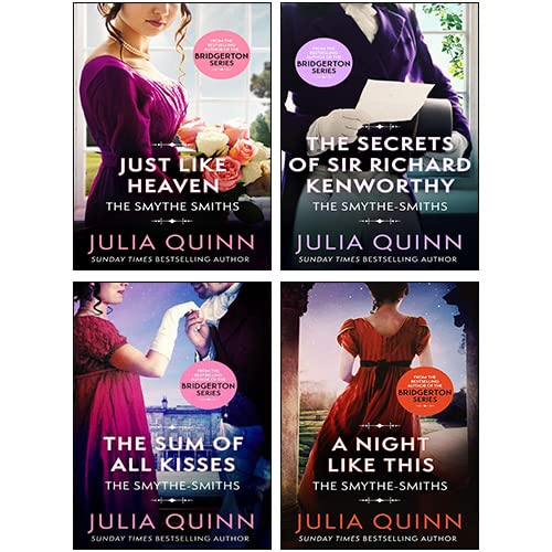 Julia Quinn Smythe-Smith Quartet Series Collection 4 Bücher Set (A Night Like This, Just Like Heaven, The Sum of All Kisses, The Secrets of Sir Richard Kenworthy) Contemporary Romance