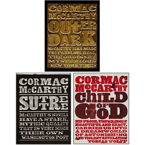 Cormac McCarthy 3 Books Collection Set (Suttree, Outer Dark, Child of God) - Cormac McCarthy Contemporary literature
