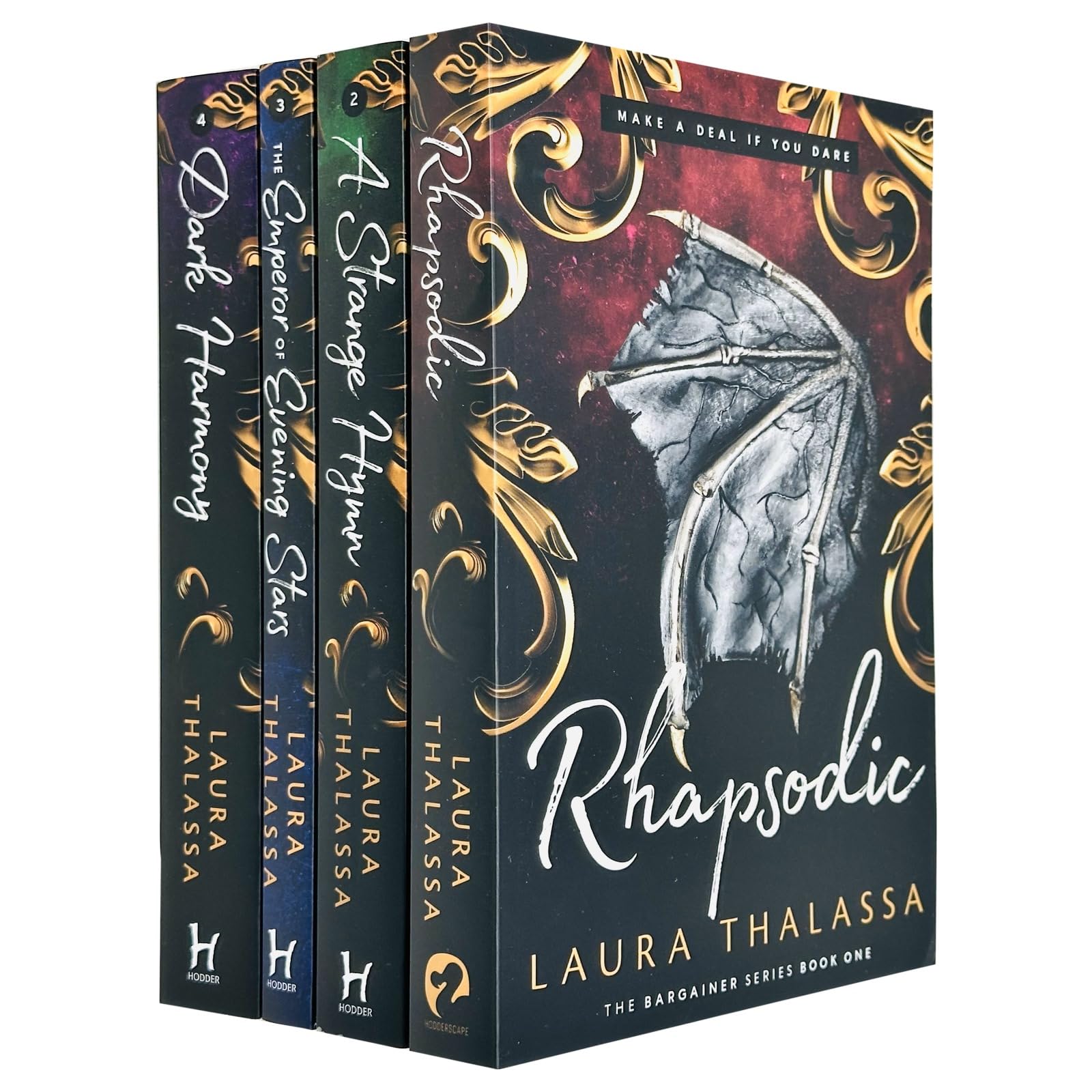 The Bargainer Series 4 Books Collection Set by Laura Thalassa (Rhapsodic, A Strange Hymn, The Emperor of Evening Stars & Dark Harmony) - Laura Thalassa Fantasy & Sci-Fi