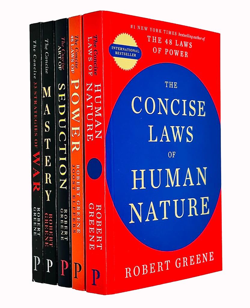 The Modern Machiavellian Series 5 Books Collection Set By Robert Greene(The Concise Laws of Human Nature, 48 Laws Of Power, Art of Seduction, The Concise Mastery & 33 Strategies of War) Books