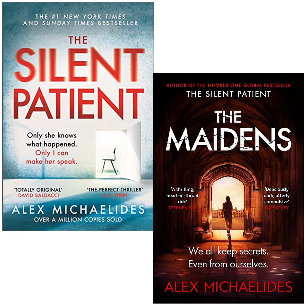 Alex Michaelides Collection 2 Books Set (The Silent Patient, The Maidens) Suspense & Thrillers