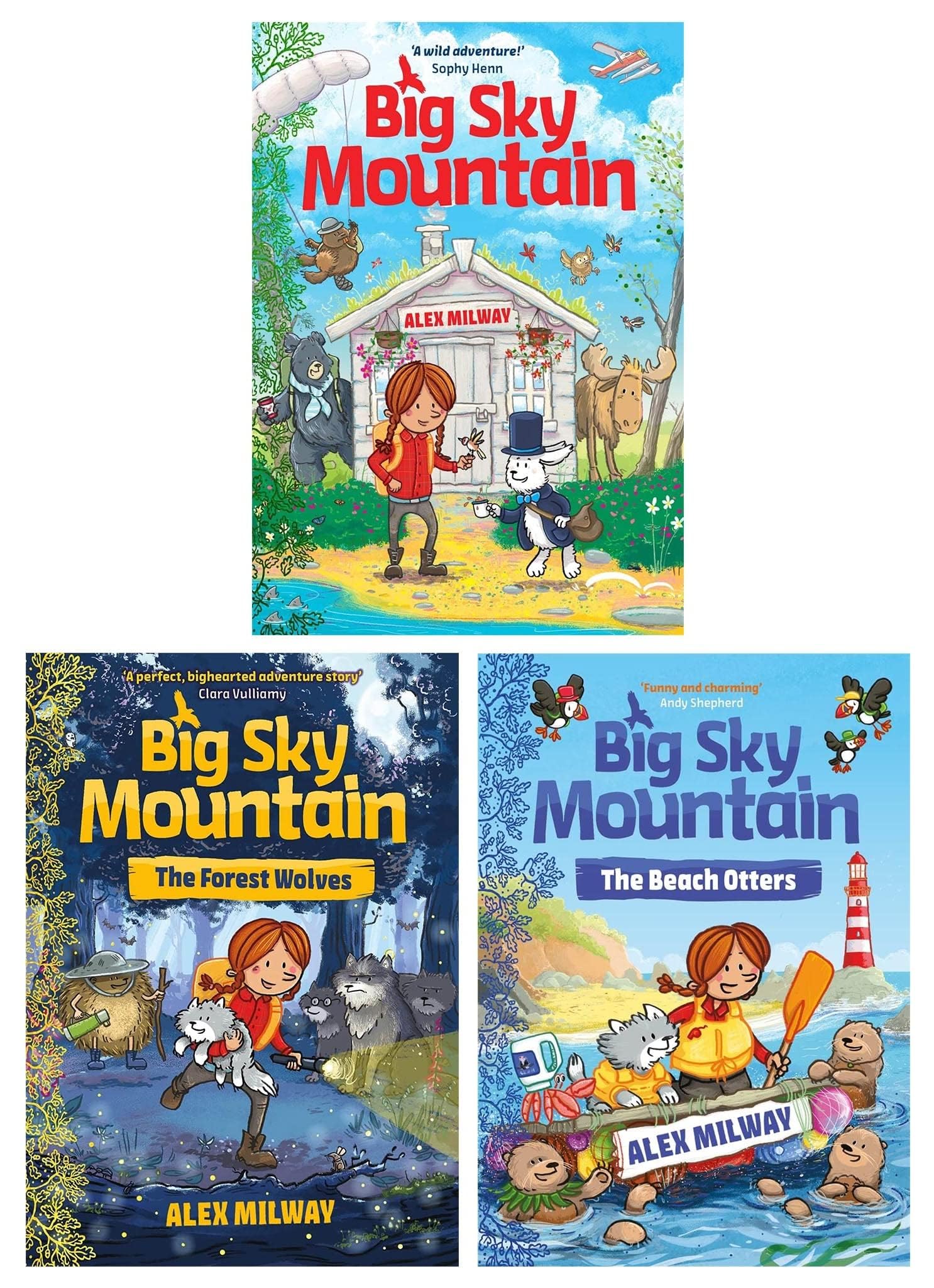Big Sky Mountain Series 3 Books Collection Set By Alex Milway (Big Sky Mountain, The Forest Wolves & The Beach Otters) Non-fiction
