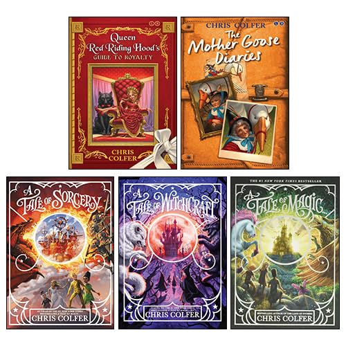 A Tale of Magic & The Land of Stories 5 Books Collection Set By Chris Colfer (A Tale of Magic, Tale of Witchcraft,Tale of Sorcery, The Mother Goose Diaries & Queen Red Riding Hood's Guide to Royalty) Novels & Short Stories