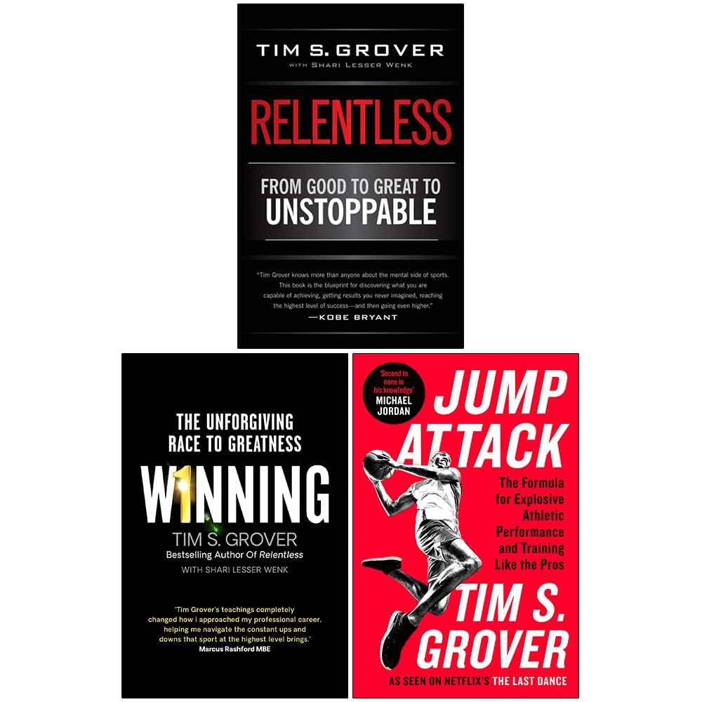 Tim S. Grover Winning Series 3 Books Collection Set (Winning, Relentless, Jump Attack) Lifestyle