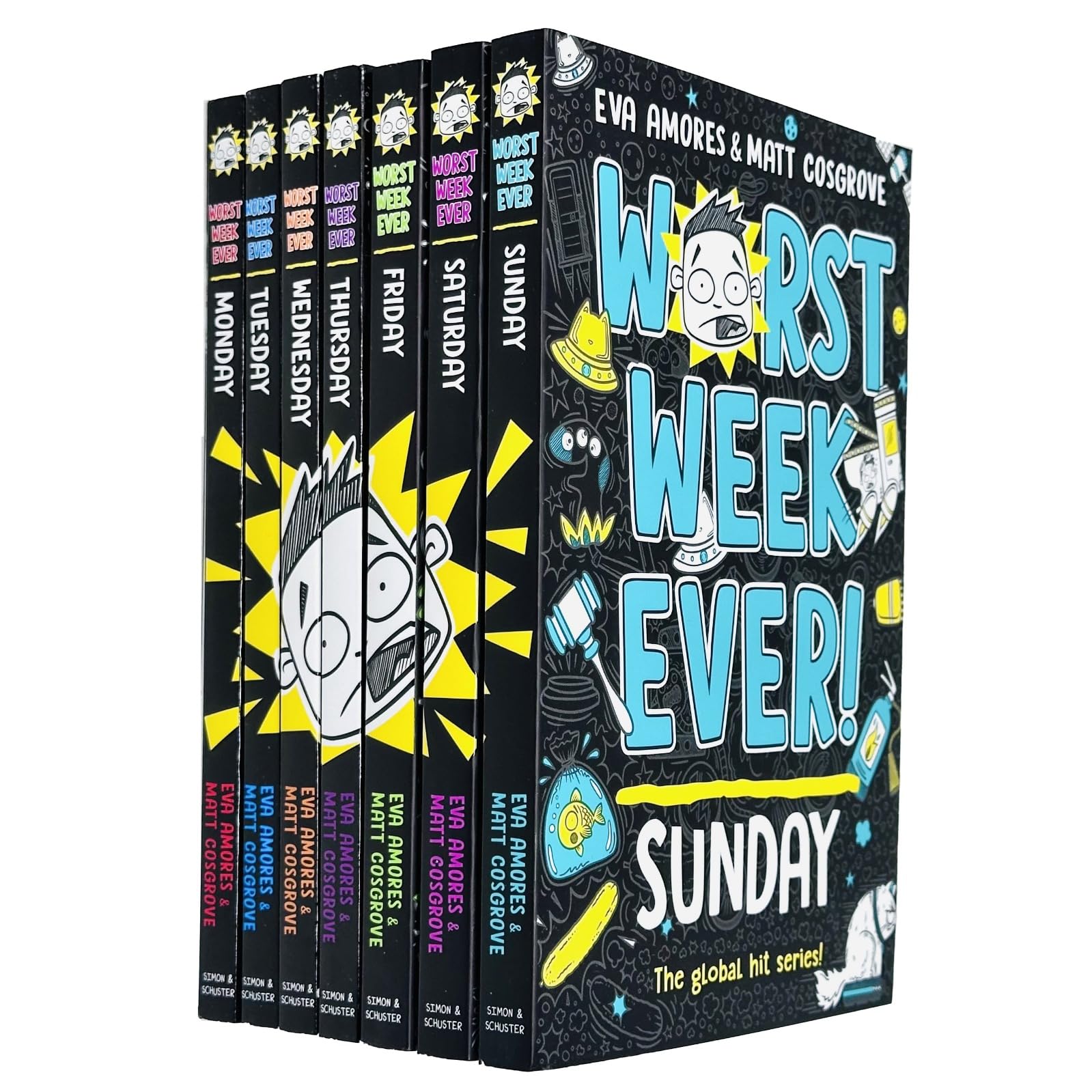 Worst Week Ever! Series 7 Books Collection Set By Eva Amores & Matt Cosgrove (Monday, Tuesday, Wednesday, Thursday, Friday, Saturday & Sunday) Non-fiction