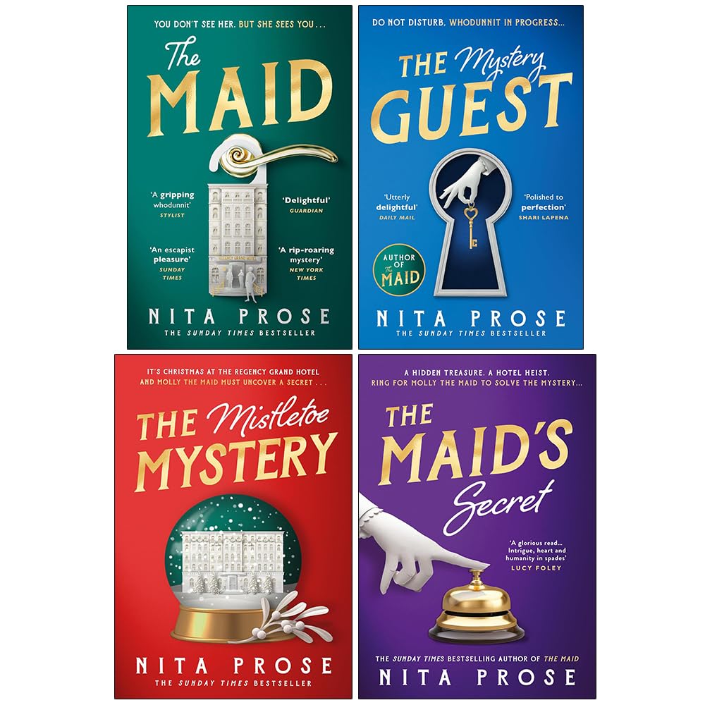 Molly the Maid Mystery Collection 4 Books Set By Nita Prose (The Maid, The Mystery Guest, The Mistletoe Mystery & The Maid’s Secret) Books
