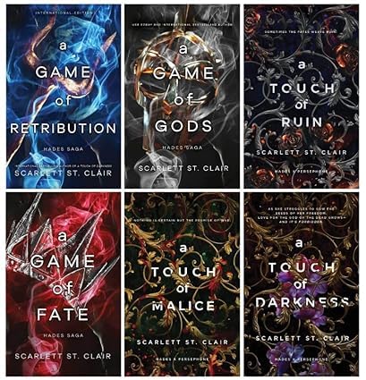 Hades x Persephone Saga By Scarlett St. Clair 6 Books Collection Set ( A Touch of Darkness, A Game of Fate, A Touch of Ruin, A Game of Retribution, A Touch of Malice, A Game of Gods) Romantic Fantasy