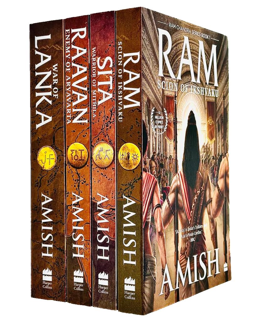 Amish Tripathi Ram Chandra Series Collection 4 Books Set (Ram, Sita, Raavan & War of Lanka) Fantasy & Sci-Fi