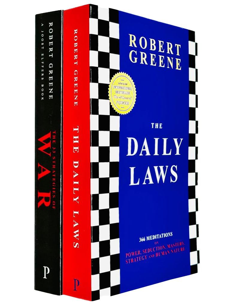 The Daily Laws and The 33 Strategies of War by Robert Greene 2 Books Collection Set Lifestyle