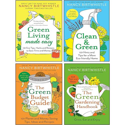 Nancy Birtwhistle 4 Books Collection Set (The Green Budget Guide, Green Living Made Easy, Clean & Green, The Green Gardening Handbook) Lifestyle