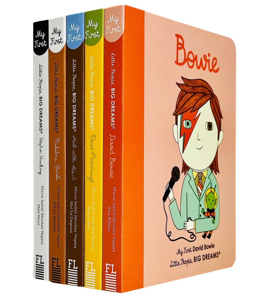 Little People, Big Dreams Series 3 : 5 Books Collection Set By Maria Isabel Sanchez Vegara (David Bowie, David Attenborough, Martin Luther King Jr, Mahatma Gandhi, Stephen Hawking) Books