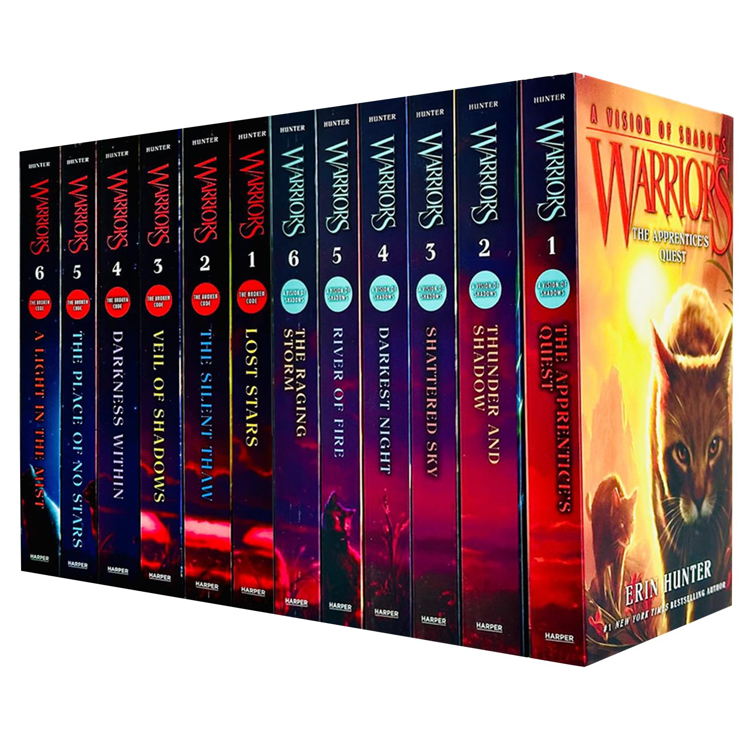 Warrior Cats Volume 25 - 36 Books Collection Set (The Complete Fifth Series (Warriors: A Vision of Shadows Volume 25 - 30) & The Complete Sixth Series (Warriors: The Broken Code Volume 31 - 36)) Non-fiction