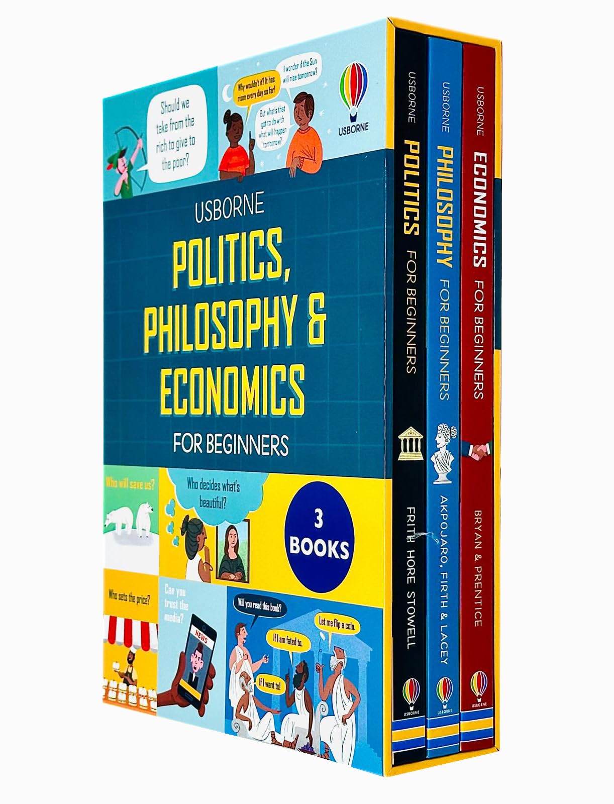 Foblit ltd Usborne for Beginners 3-Bücher-Sammelbox-Set (Politik, Philosophie und Wirtschaft) Books