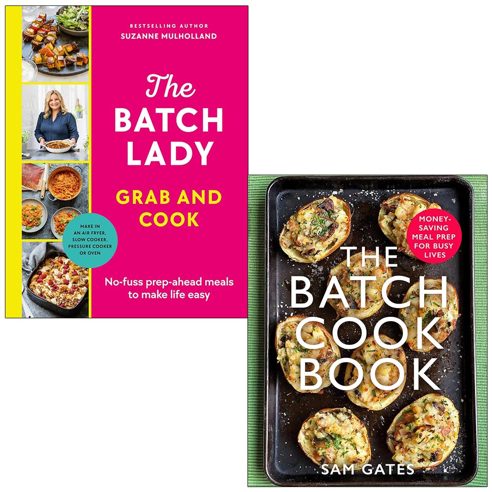 The Batch Lady Grab and Cook By Suzanne Mulholland & The Batch Cook Book By Sam Gates 2 Books Collection Set book