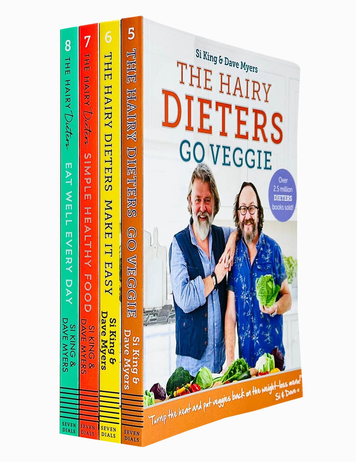 Foblit ltd Die Sammlung 'The Hairy Dieters Book 5-8' mit 4 Büchern von Hairy Bikers (Hairy Dieters Go Veggie, Hairy Dieters Make It Easy, Hairy Dieters' Simple Healthy Food & Hairy Dieters' Eat Well E Books