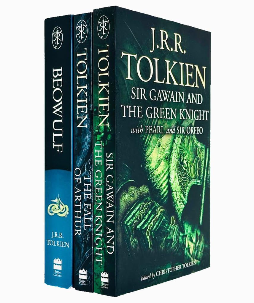 J.R.R. Tolkien 3 Books Collection Set (Beowulf, The Fall of Arthur, Sir Gawain and the Green Knight) Classics