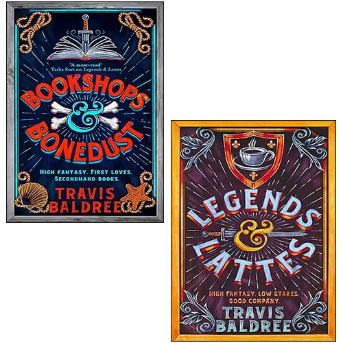 Travis Baldree Legends & Lattes Series 2 Books Collection Set (Legends & Lattes, Bookshops & Bonedust ) Action & Adventure