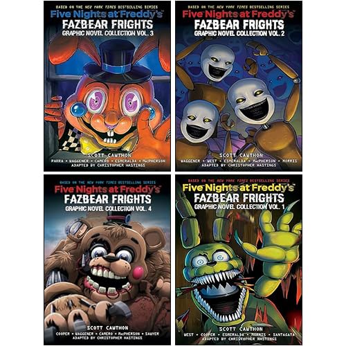 Five Nights At Freddy's Fazbear Frights Graphic Novels (1-4) Collection 4 Books Set By Scott Cawthon Manga