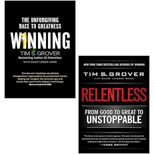 Tim Grover 2 Books Collection Set (Winning The Unforgiving Race to Greatness, Relentless From Good to Great to Unstoppable) Lifestyle