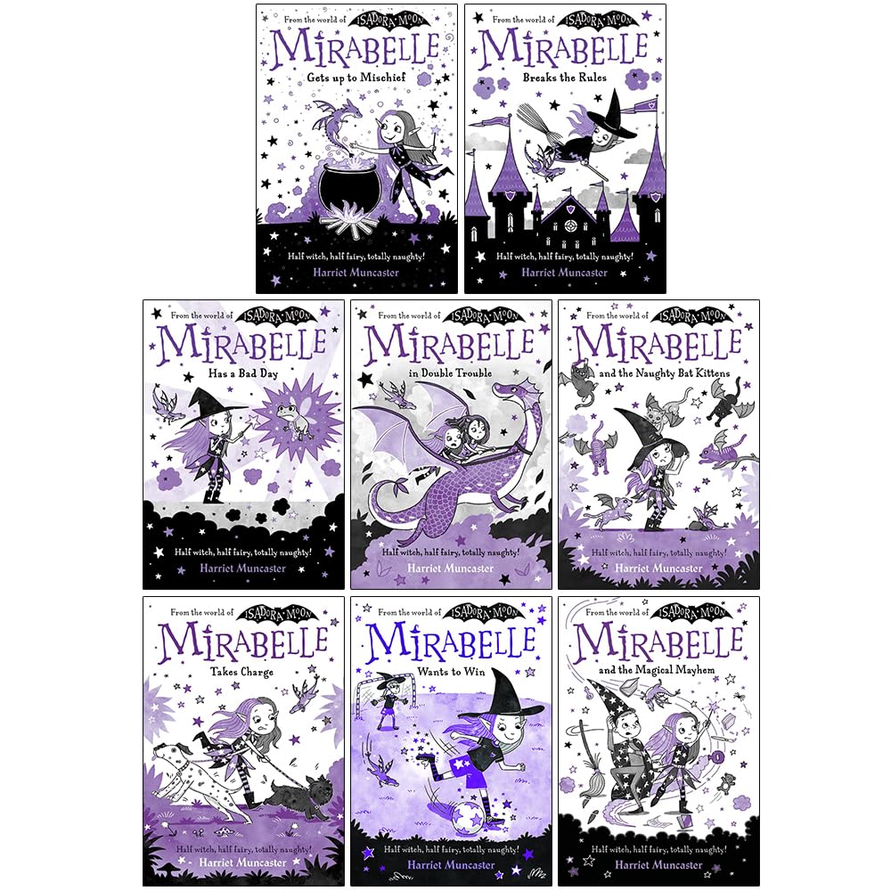 Foblit ltd Harriet Muncaster Mirabelle Collection 8 Books Set (Gets up to Mischief,Breaks The Rules,Has a Bad Day,In Double Trouble, Naughty Bat Kittens,Takes Charge,Wants to Win,Magical Mayhem) Books