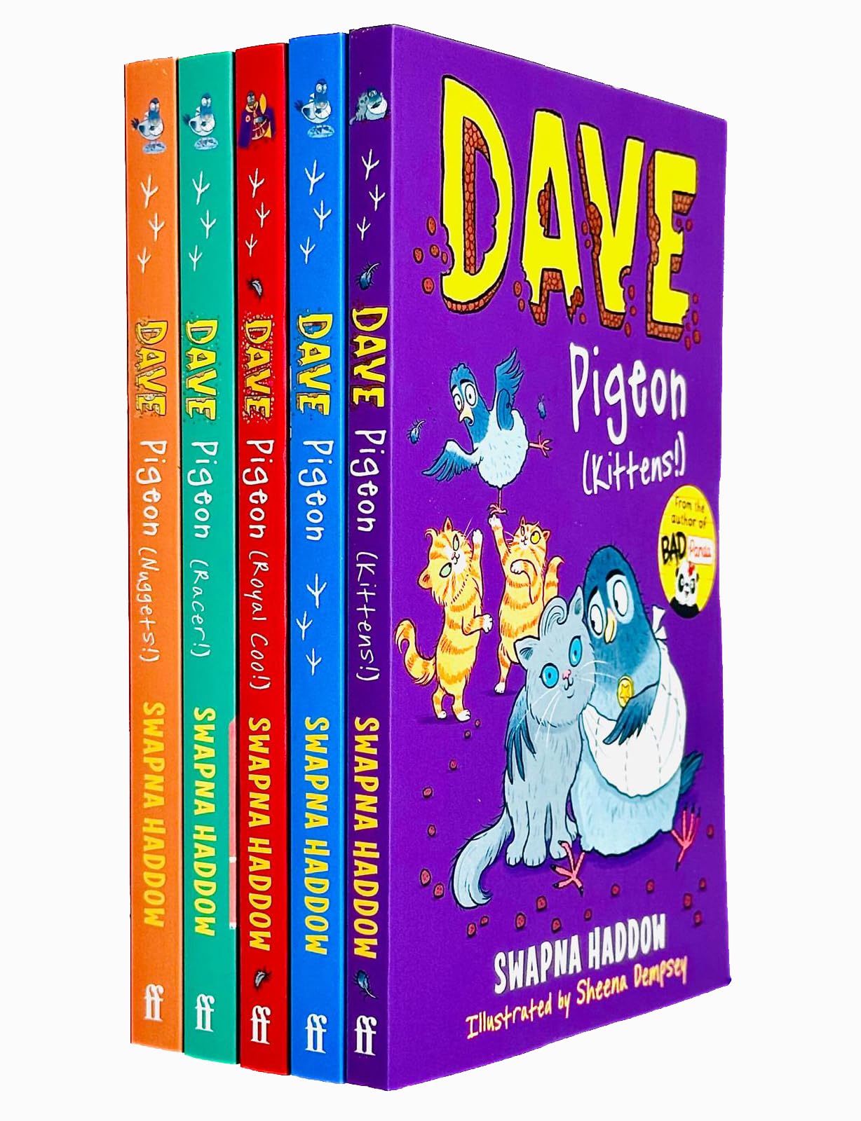 Foblit ltd Dave Pigeon Collection 5 Livres par Swapna Haddow (Dave Pigeon, Nuggets, Racer, Royal Coo ! & Kittens !) book
