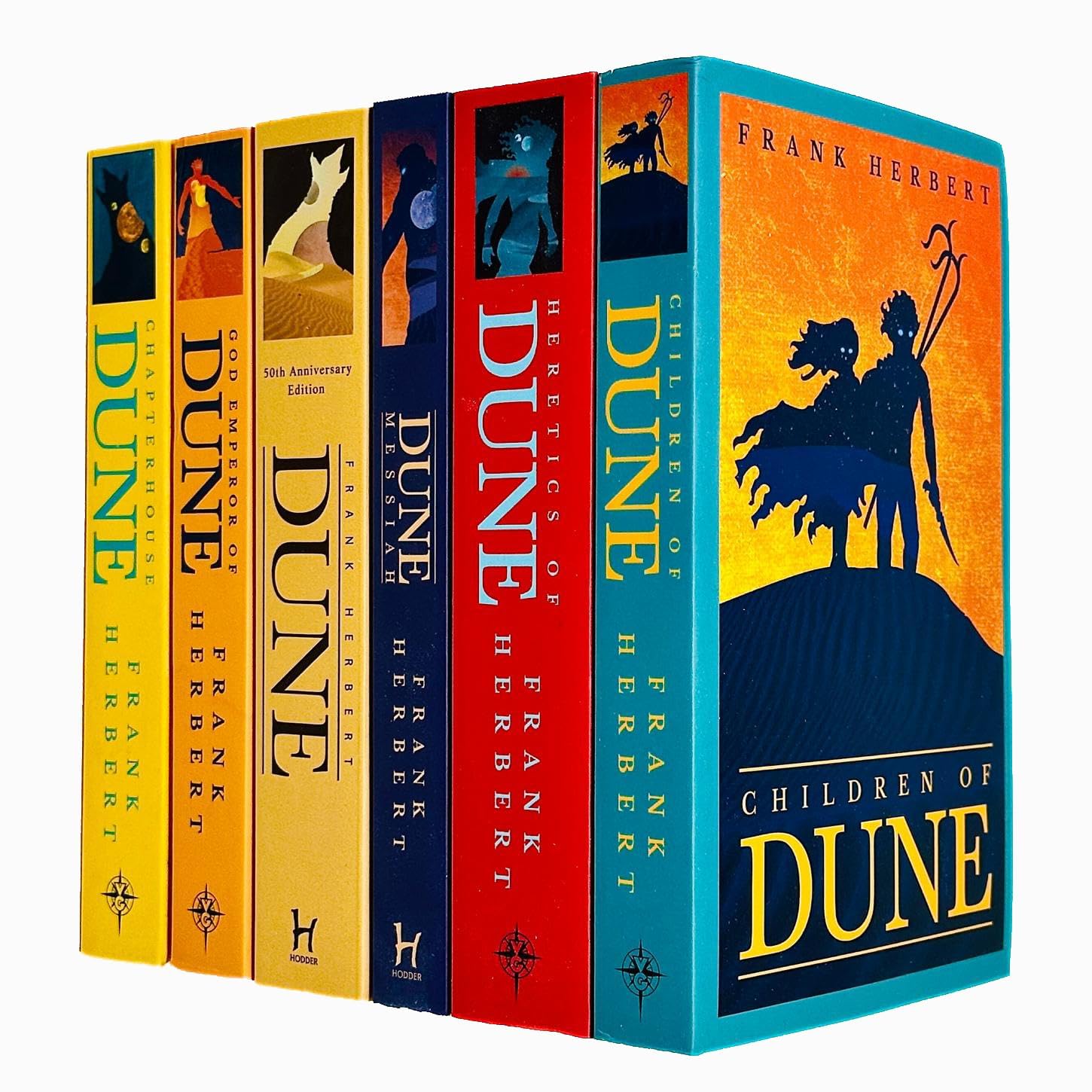 Dune Series 6 Books Collection Set By Frank Herbert (Children Of Dune, Dune, Dune Messiah, God Emperor of Dune, Heretics of Dune, Chapter House Dune) Space Opera