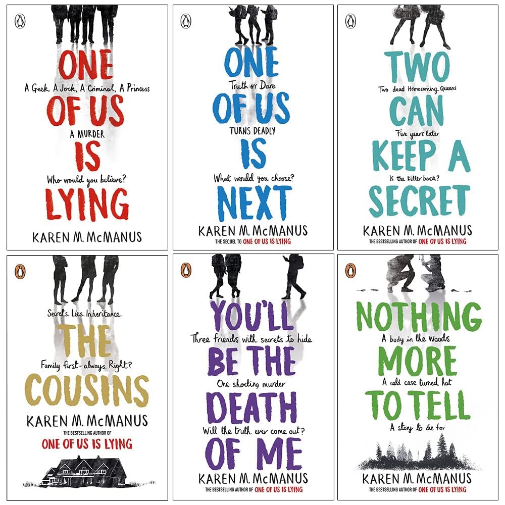 Karen M McManus 6 Books Collection Set (You'll Be the Death of Me, The Cousins, Two can keep a secret, One Of Us Is Lying, One Of Us Is Next, Nothing More to Tell) Fiction