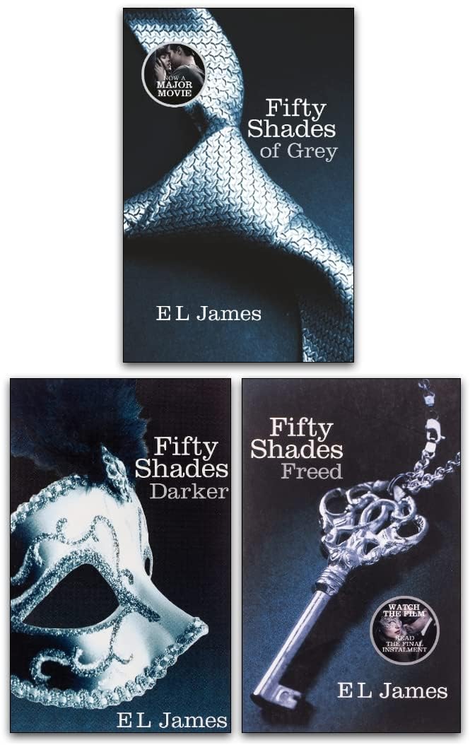 E L James Fifty Shades Series 3 Books Collection Set (Fifty Shades of Grey, Fifty Shades Darker, Fifty Shades Freed) Romantic Thrillers