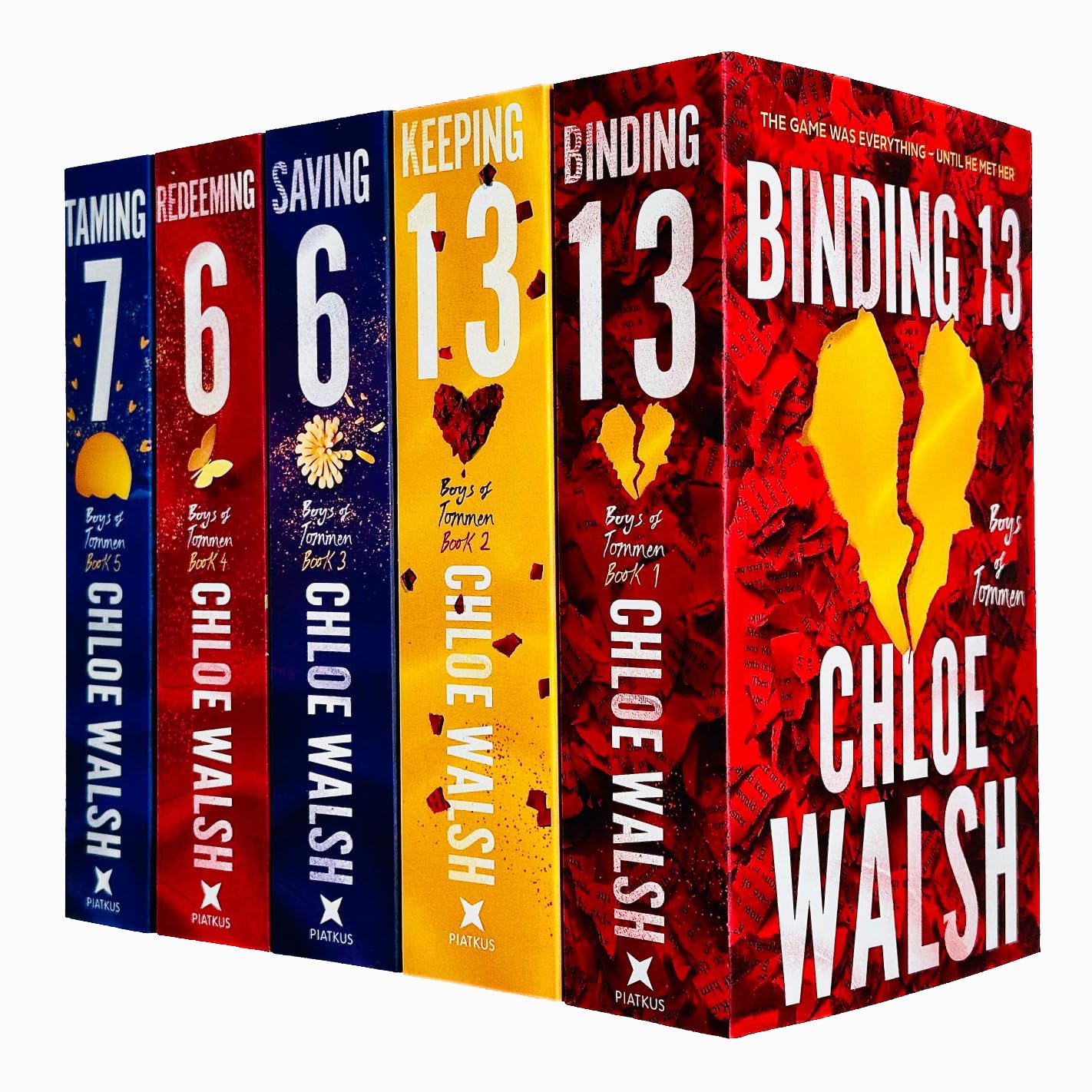 Foblit ltd Boys of Tommen, 5-teiliges Büchersammlungsset von Chloe Walsh (Binding 13, Keeping 13, Saving 6, Redeeming 6 und Taming 7) Books