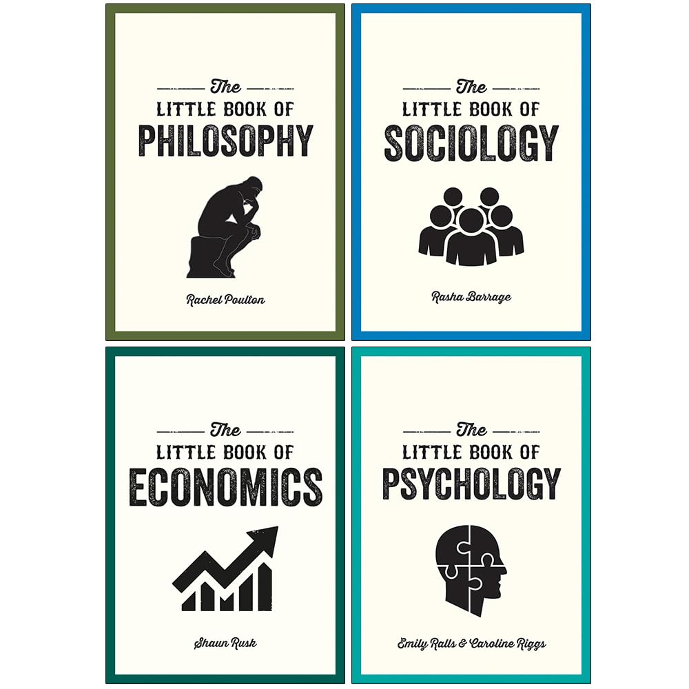 The Little Book of Philosophy, Sociology, Economics & Psychology 4 Books Collection Set Books