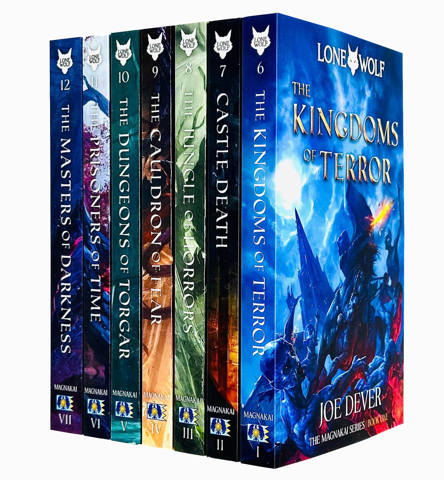 Lone Wolf Series Books 6 - 12 Collection Set by Joe Dever (The Kingdoms of Terror, Castle Death, The Jungle of Horrors, Cauldron of Fear, Dungeons of Torgar, Prisoners of Time & Masters of Darkness) Novels & Short Stories