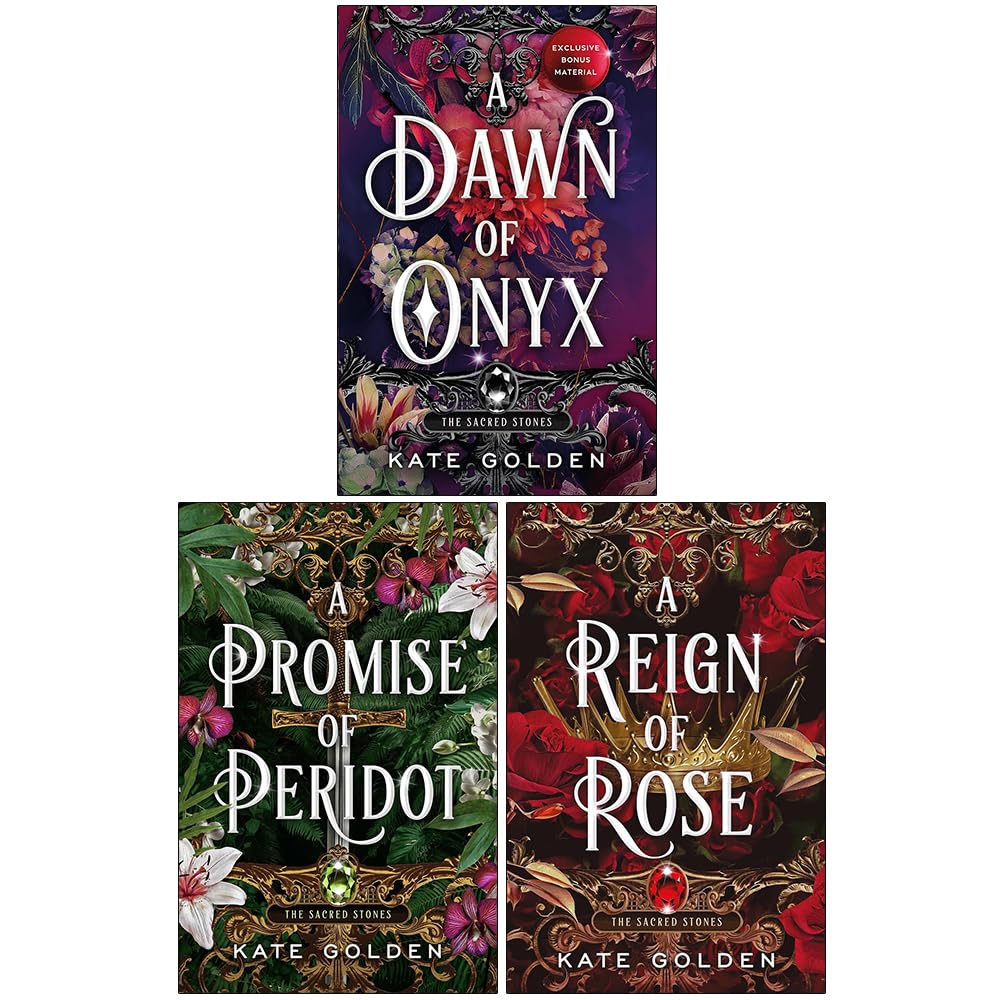 Sacred Stones Series 3 Books Collection Set By Kate Golden (A Dawn of Onyx, A Promise of Peridot & A Reign of Rose) Contemporary Romance
