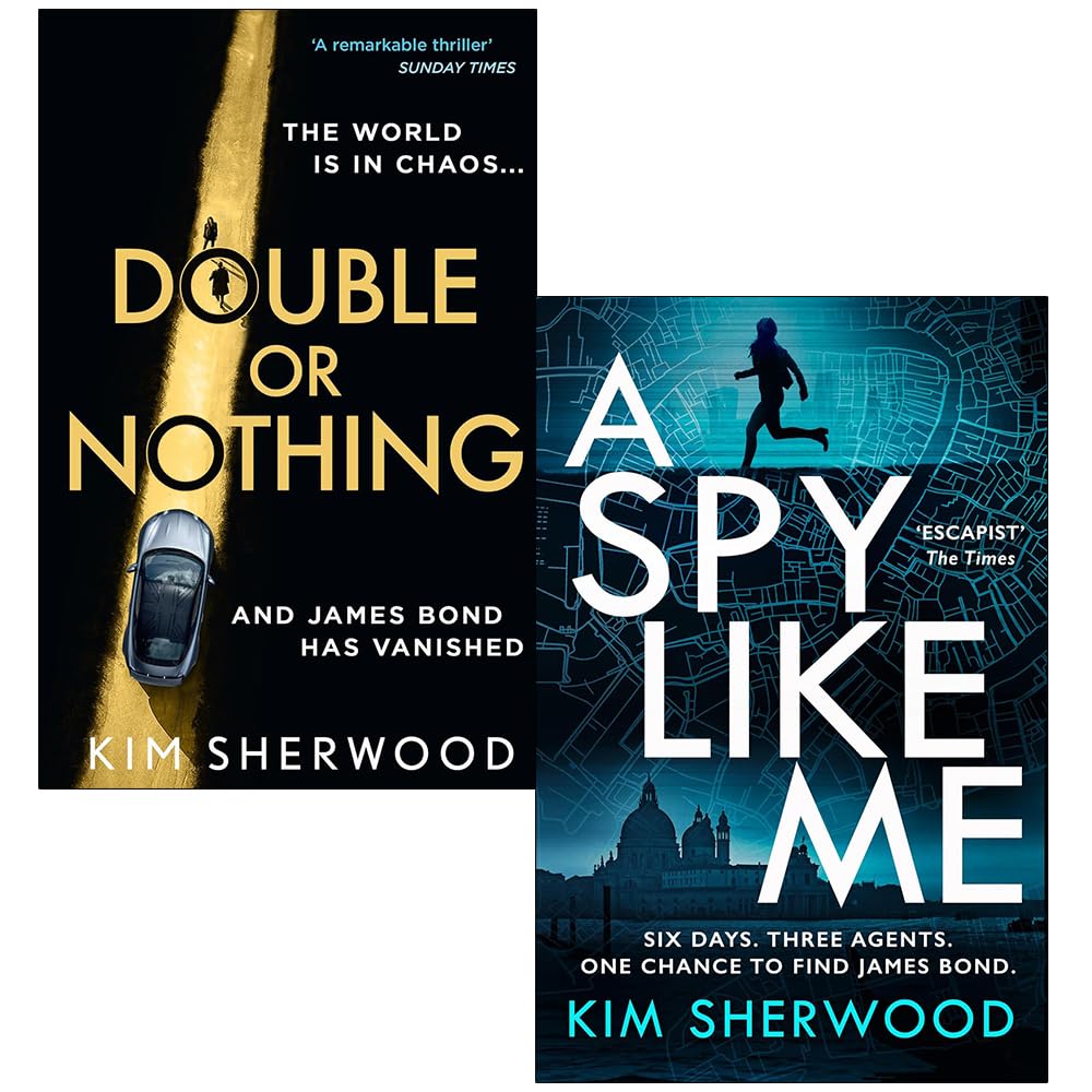 Kim Sherwood Double O Series 2 Books Collection Set (Double or Nothing & A Spy Like Me) Suspense & Thrillers