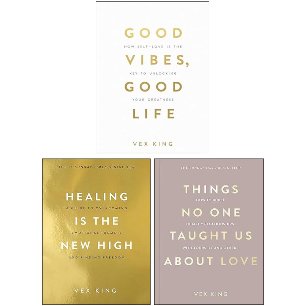 Vex King 3 Books Collection Set (Things No One Taught Us About Love, Good Vibes Good Life & Healing Is the New High) Books